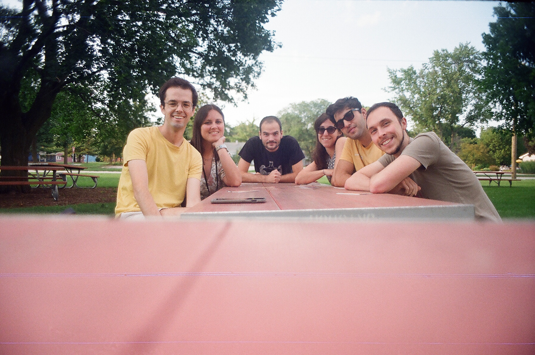 With colleagues at Fermilab